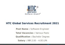 HTC Global Services Recruitment 2021