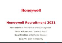Honeywell Recruitment 2021