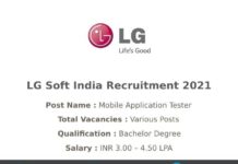 LG Soft India Recruitment 2021