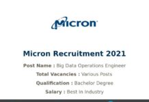 Micron Recruitment 2021