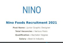 Nino Foods Recruitment 2021