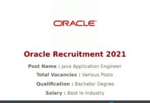 Oracle Recruitment 2021