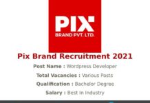 Pix Brand Recruitment 2021
