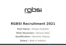 RGBSI Recruitment 2021
