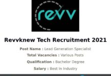 Revvknew Tech Recruitment 2021