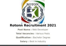 Rotonn Recruitment 2021