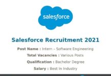 Salesforce Recruitment 2021