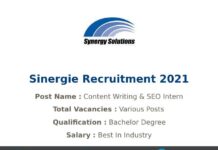 Sinergie Recruitment 2021