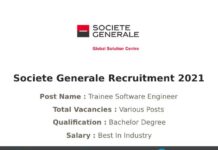 Societe Generale Recruitment 2021