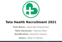 Tata Health Recruitment 2021