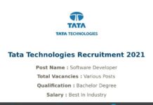 Tata Technologies Recruitment 2021