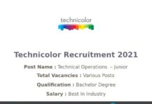 Technicolor Recruitment 2021