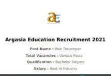 Argasia Education Recruitment 2021