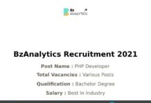 BzAnalytics Recruitment 2021