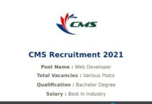 CMS Recruitment 2021