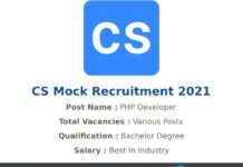 CS Mock Recruitment 2021