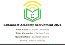 EdKonnect Academy Recruitment 2021