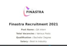 Finastra Recruitment 2021