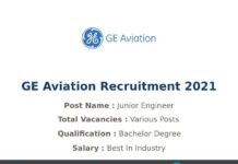 GE Aviation Recruitment 2021