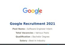 Google Recruitment 2021