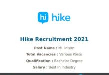 Hike Recruitment 2021