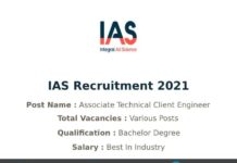 IAS Recruitment 2021
