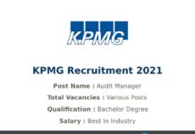 KPMG Recruitment 2021