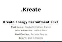 Kreate Energy Recruitment 2021
