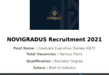 NOVIGRADUS Recruitment 2021