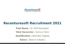 Recenturesoft Recruitment 2021