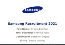 Samsung Recruitment 2021