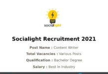Socialight Recruitment 2021