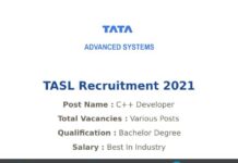 TASL Recruitment 2021