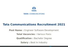 Tata Communications Recruitment 2021