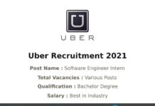 Uber Recruitment 2021
