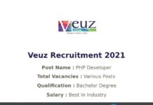 Veuz Recruitment 2021
