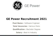 GE Power Recruitment 2021