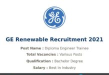GE Renewable Recruitment 2021