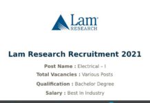 Lam Research Recruitment 2021