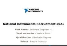 National Instruments Recruitment 2021