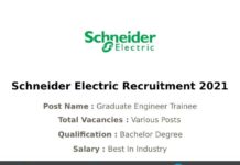 Schneider Electric Recruitment 2021