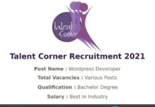 Talent Corner Recruitment 2021