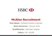 McAfee Recruitment 2021