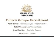 Publicis Groupe Recruitment 2021