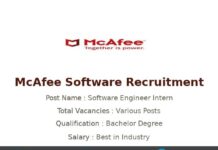 McAfee Recruitment 2022