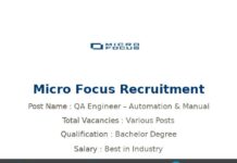 Micro Focus Recruitment 2022