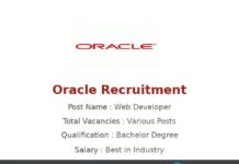 Oracle Recruitment 2022