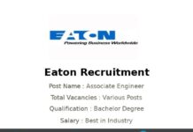 Eaton Recruitment 2022