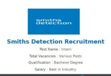 Smiths Detection Recruitment 2022 | Various Intern Jobs