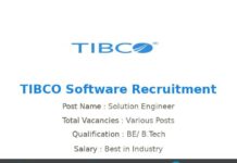 TIBCO Software Recruitment 2022